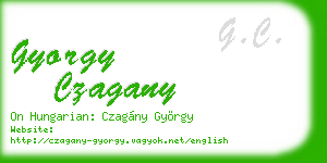 gyorgy czagany business card